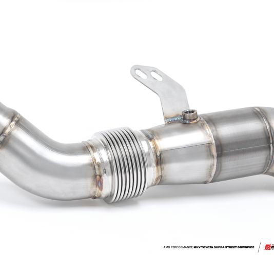 AMS AMS.38.05.0001-2 - AMSAMS.38.05.0001-2 - AMS Performance 2020+ Toyota Supra A90 Street Downpipe w/GESI Catalytic Converter - Shipped in Europe - Tuningsupply.com