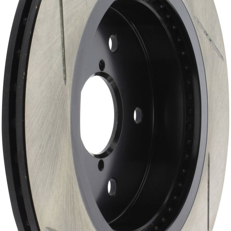 Stoptech 126.47037SL - STO126.47037SL - StopTech 16-17 Subaru WRX w/EyeSight Technology Sport Slotted Rear Left Rotor - Shipped in Europe - Tuningsupply.com