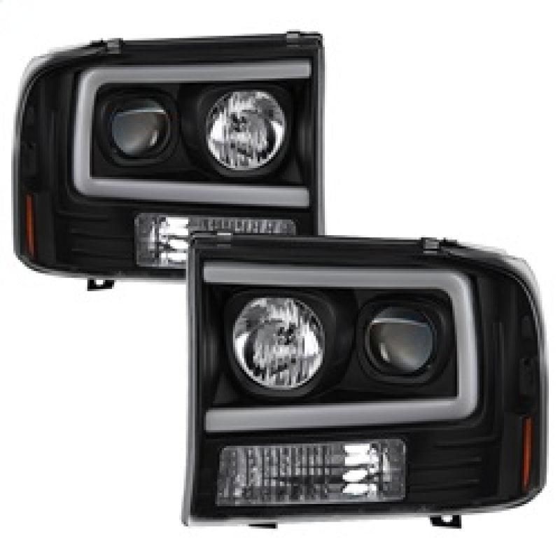 SPYDER 5084491 - SPY5084491 - Spyder 99-04 Ford F250 Super Duty Projector Headlights - Light Bar - Black PRO-YD-FF25099V2-LB-BK - Shipped in Europe - Tuningsupply.com