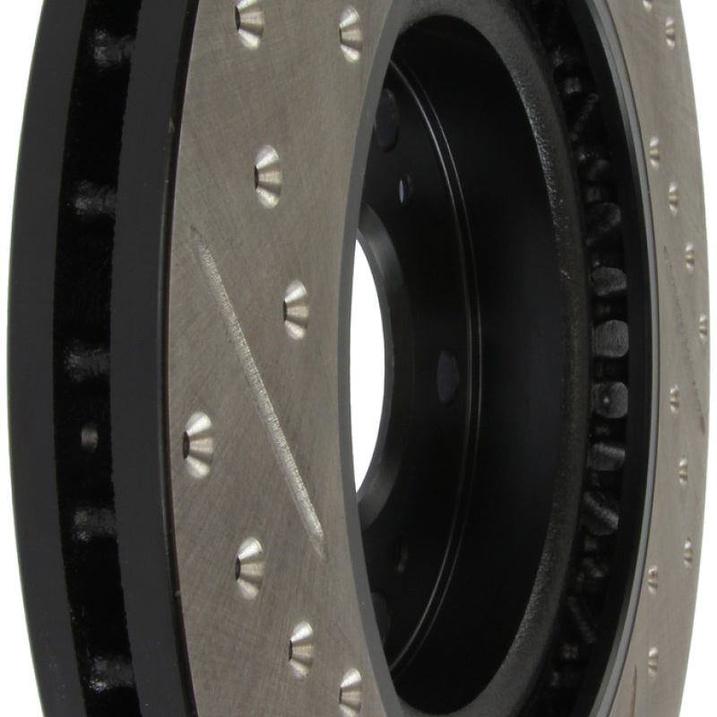 Stoptech 127.40057L - STO127.40057L - StopTech 02-06 Acura RSX Type S / 06-09 Honda Civic Si Slotted & Drilled Left Front Rotor - Shipped in Europe - Tuningsupply.com