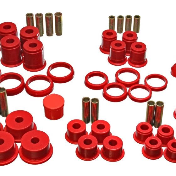 Energy Suspension 2.18105R - ENG2.18105R - Energy Suspension 84-01 Jeep Cherokee/Wagoneer/Comanche Red Hyper-Flex Master Bushing Set - Shipped in Europe - Tuningsupply.com