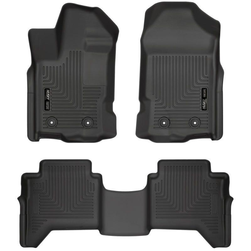 Husky Liners 94101 - HSL94101 - Husky Liners 2019+ Ford Ranger SuperCrew Cab Weatherbeater Black Front & 2nd Seat Floor Liners - Shipped in Europe - Tuningsupply.com