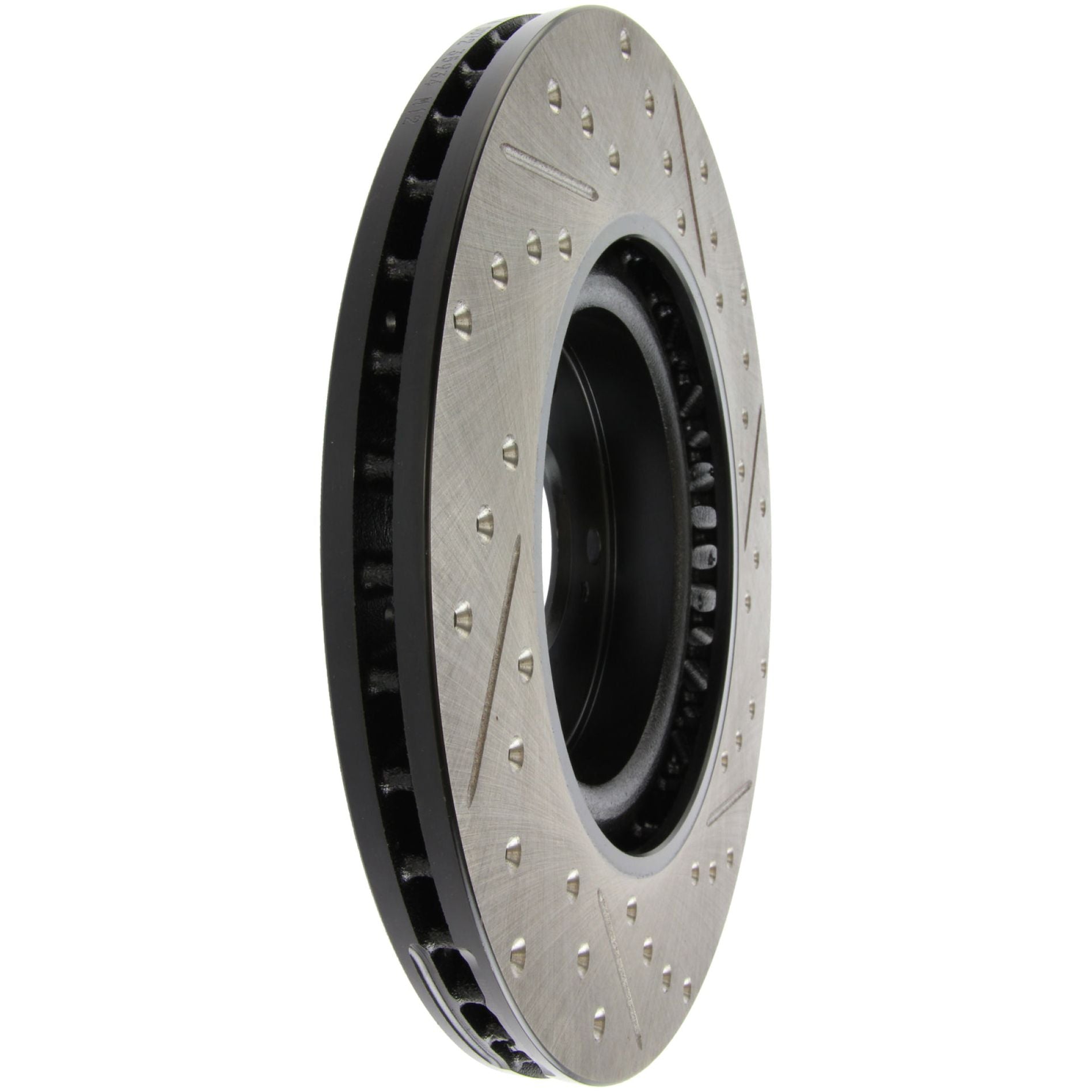 Stoptech 127.40057R - STO127.40057R - StopTech 02-06 Acura RSX Type S / 06-09 Honda Civic Si Slotted & Drilled Right Front Rotor - Shipped in Europe - Tuningsupply.com