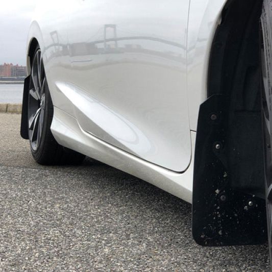 Rally Armor MF50-UR-BLK/RD - RALMF50-UR-BLK/RD - Rally Armor 16-21 Honda Civic Si Black UR Mud Flap w/Red Logo - Shipped in Europe - Tuningsupply.com