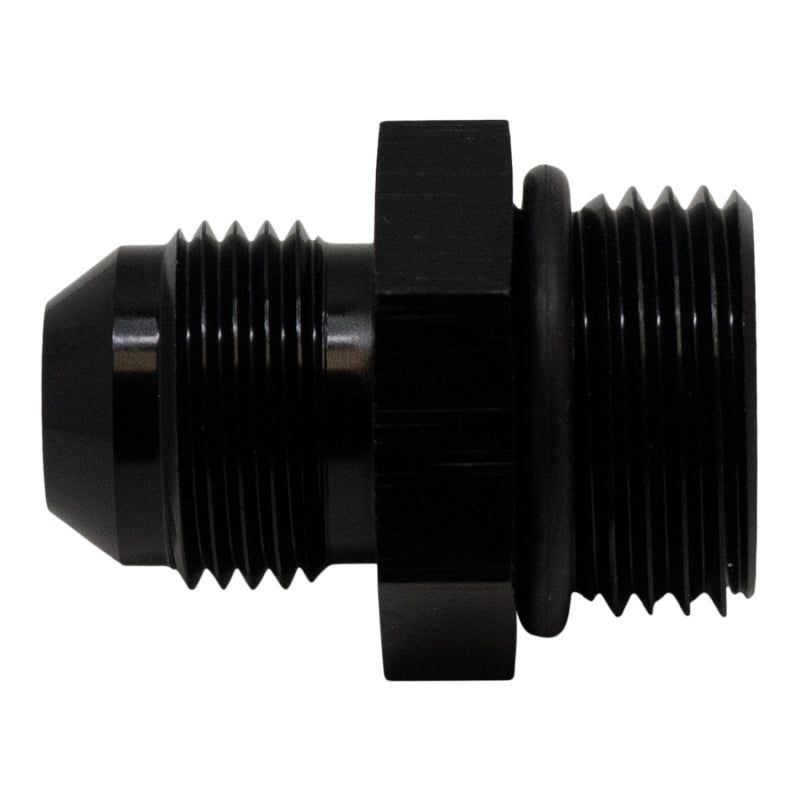 DeatschWerks 6-02-0406-B - DWK6-02-0406-B - DeatschWerks 10AN ORB Male to 8AN Male Flare Adapter (Incl O-Ring) - Anodized Matte Black - Shipped in Europe - Tuningsupply.com