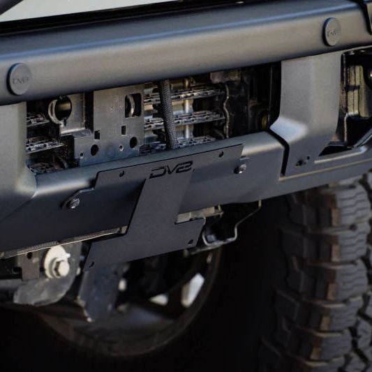 DV8 Offroad LPBR-01 - DVELPBR-01 - DV8 Offroad 21-22 Ford Bronco Factory Front Bumper Licence Relocation Bracket - Front - Shipped in Europe - Tuningsupply.com