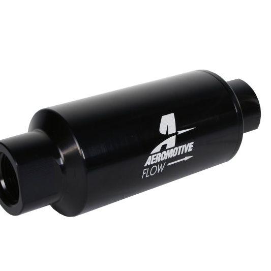 Aeromotive 12350 - AER12350 - Aeromotive In-Line Filter 10AN 10 Micron Microglass Element Bright-Dip Black 2in OD - Shipped in Europe - Tuningsupply.com