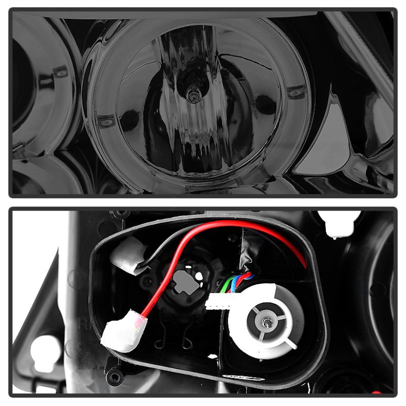 SPYDER 5009029 - SPY5009029 - Spyder BMW E90 3-Series 06-08 (4 dr) Proj LED Halo Amber Reflctr Rplc Bulb Smke PRO-YD-BMWE9005-AM-S - Shipped in Europe - Tuningsupply.com