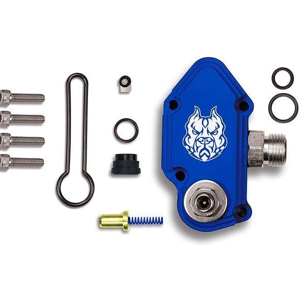 Sinister Diesel SD-FUELBLK-6.0-ADJ - SINSD-FUELBLK-6.0-ADJ - Sinister Diesel 03-07 Ford Powerstroke 6.0L Blue Spring Kit with Adjustable Billet Spring Housing - Shipped in Europe - Tuningsupply.com