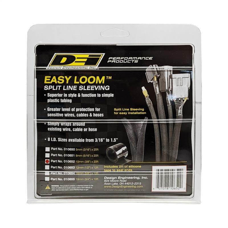 DEI 10652 - DEI10652 - DEI Split Wire Sleeve Easy Loom 10mm-3/8in x 20 Black - Shipped in Europe - Tuningsupply.com