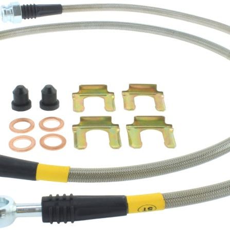 Stoptech 950.46004 - STO950.46004 - StopTech 95-99 Mitsubishi Eclipse Stainless Steel Front Brake Lines - Shipped in Europe - Tuningsupply.com