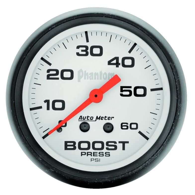 AutoMeter 5705 - ATM5705 - Autometer Phantom 52mm 0-60 PSI Mechanical Boost Gauge - Shipped in Europe - Tuningsupply.com
