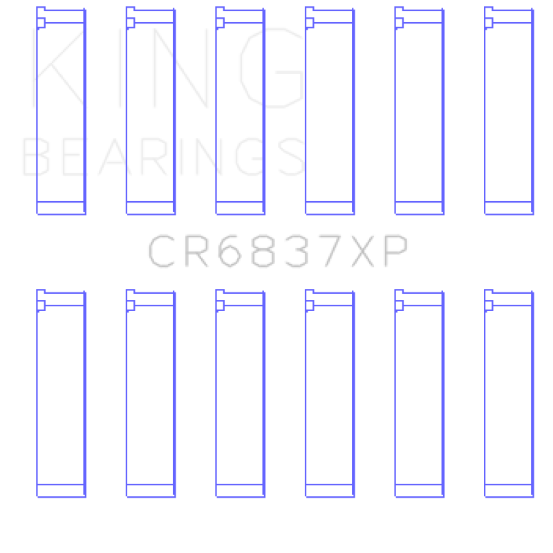 King Engine Bearings GCR6837XP - KINGCR6837XP - King Engine Bearings Honda J30/J35 Connecting Rod Bearing Set (Set of 6) - Shipped in Europe - Tuningsupply.com