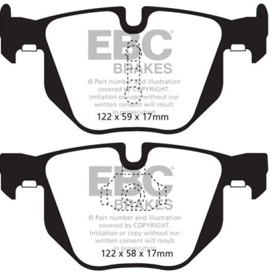 EBC DP42009R - EBCDP42009R - EBC 10-14 BMW X5 3.0 Turbo (35) Yellowstuff Rear Brake Pads - Shipped in Europe - Tuningsupply.com