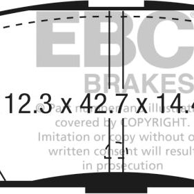 EBC DP33071C - EBCDP33071C - EBC 2016 Mazda CX-5 2.0L Redstuff Rear Brake Pads - Shipped in Europe - Tuningsupply.com