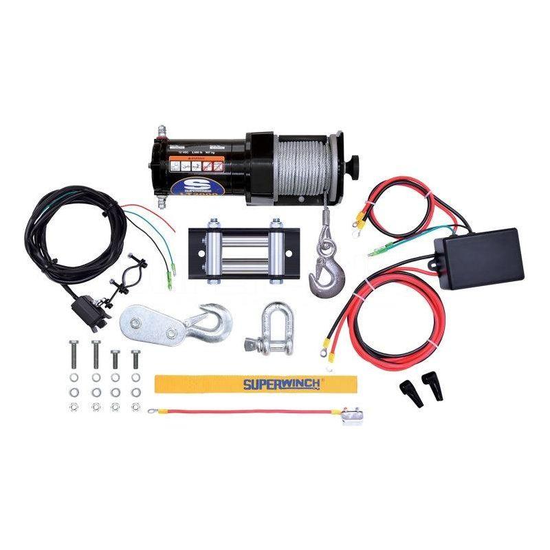 Superwinch 1120210 - SUW1120210 - Superwinch 2000 LBS 12V DC 5/32in x 49ft Steel Rope LT2000 Winch - Shipped in Europe - Tuningsupply.com