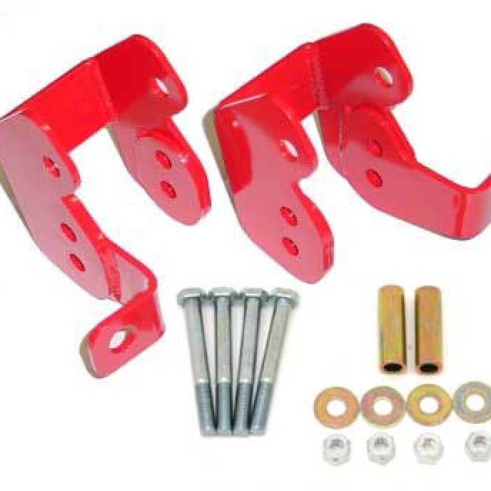 BMR Suspension CAB002R - BMRCAB002R - BMR 82-02 3rd Gen F-Body Bolt-On Control Arm Relocation Brackets - Red - Shipped in Europe - Tuningsupply.com