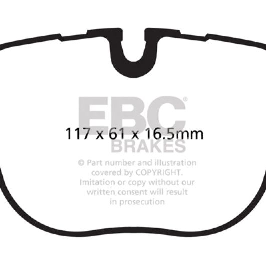 EBC DP62068 - EBCDP62068 - EBC 10-12 Land Rover Range Rover 5.0 Supercharged Greenstuff Rear Brake Pads - Shipped in Europe - Tuningsupply.com