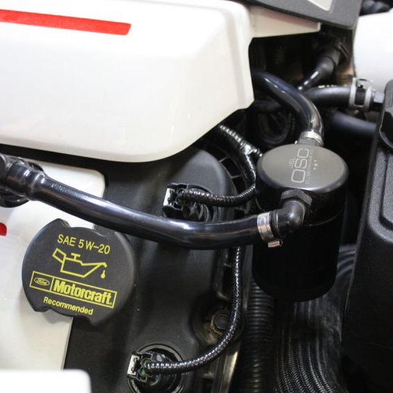 J&L 3011P-B - JLT3011P-B - J&L 2011-2017 Mustang GT; 2015-2020 GT350 Passenger Side Oil Separator 3.0 - Black Anodized - Shipped in Europe - Tuningsupply.com