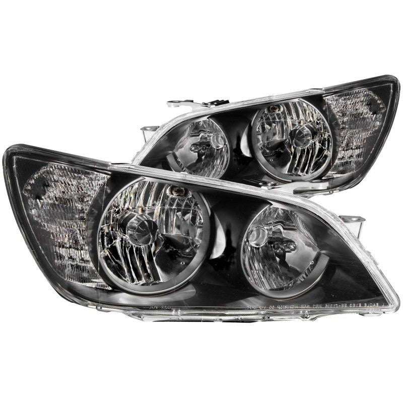 ANZO 121210 - ANZ121210 - ANZO 01-05 Lexus IS300 Crystal Headlights Black - Shipped in Europe - Tuningsupply.com
