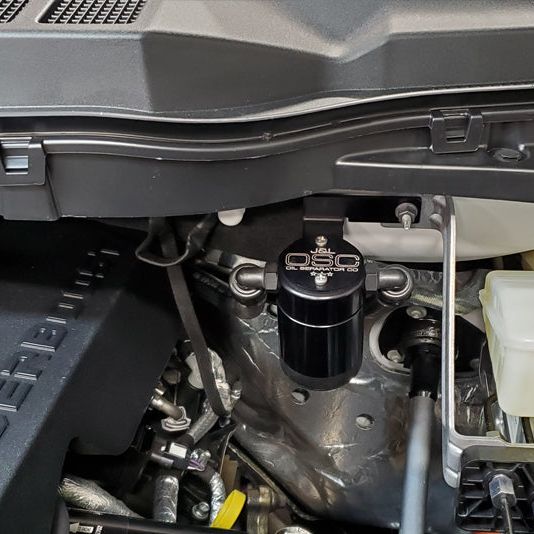 J&L 3028P-B - JLT3028P-B - J&L 2021-2025 Ford F-150 3.5L Passenger Side Oil Separator 3.0 - Black Anodized - Shipped in Europe - Tuningsupply.com
