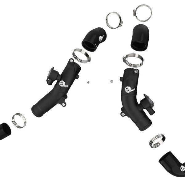 aFe 46-20568-B - AFE46-20568-B - aFe 2022 Toyota Tundra V6-3.5L (tt) BladeRunner 2.5in Aluminum Hot Charge Pipe - Black - Shipped in Europe - Tuningsupply.com