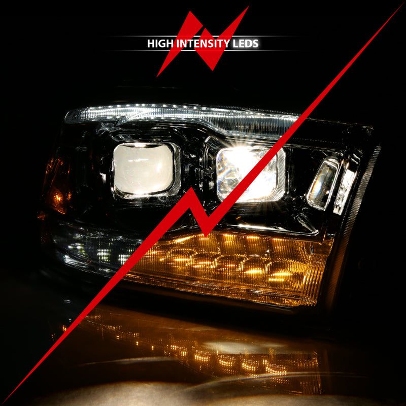 ANZO 111441 - ANZ111441 - ANZO 2009-2018 Dodge Ram 1500 Projector H.L. Switchback Black Amber - Shipped in Europe - Tuningsupply.com