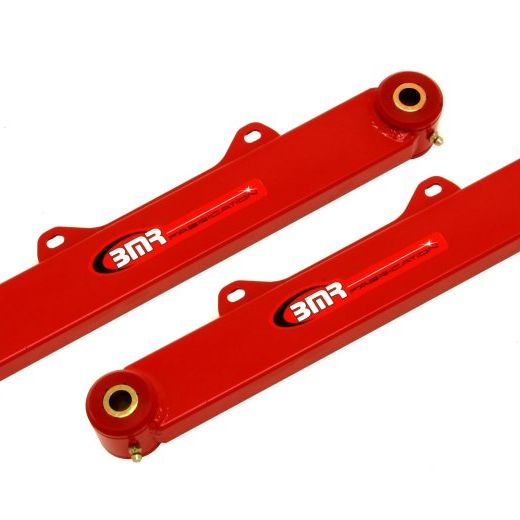 BMR Suspension TR002R - BMRTR002R - BMR 10-15 5th Gen Camaro Rear Non-Adj. Toe Rods (Polyurethane) - Red - Shipped in Europe - Tuningsupply.com