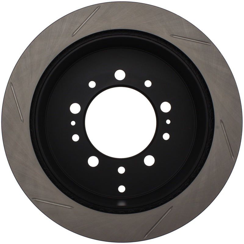 Stoptech 126.44157SL - STO126.44157SL - StopTech Power Slot 08-09 Lexus LX450/470/570 / 07-09 Toyota Tundra Slotted Left Rear Rotor - Shipped in Europe - Tuningsupply.com