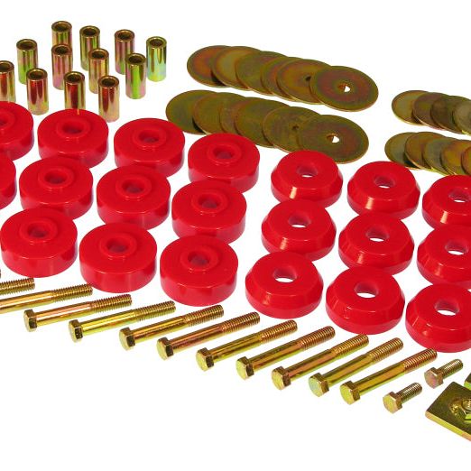 Prothane 7-145 - PRO7-145 - Prothane Chevy Conv Impala / Belair Body Mount Kit - Red - Shipped in Europe - Tuningsupply.com