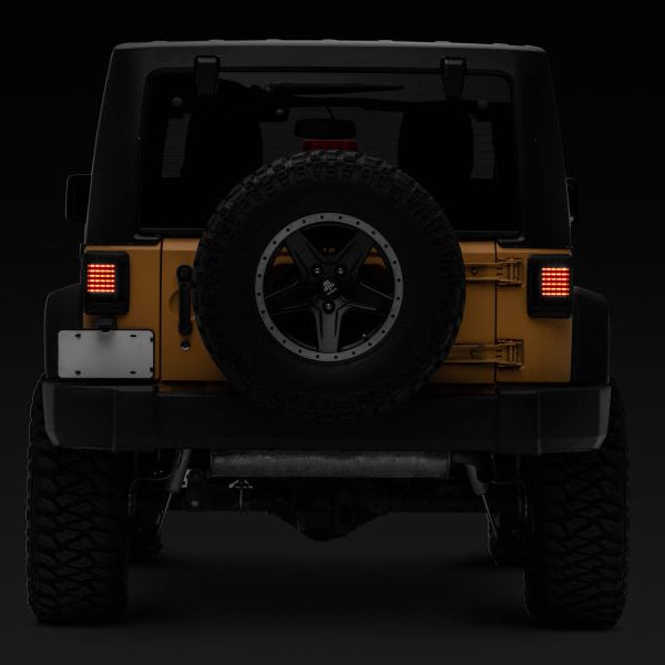 Raxiom J115435 - RAXJ115435 - Raxiom 07-18 Jeep Wrangler JK LED Tail Lights- Black Housing (Smoked Lens) - Shipped in Europe - Tuningsupply.com