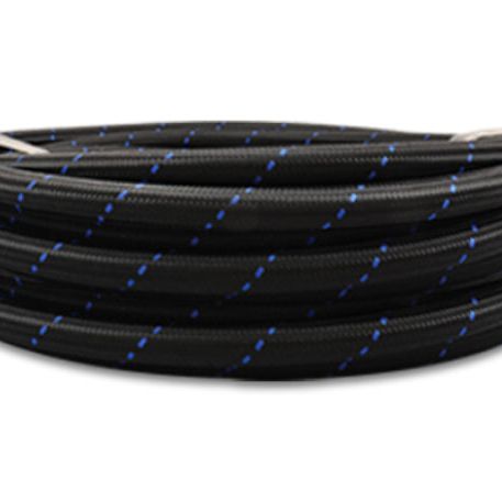 Vibrant 11966B - VIB11966B - Vibrant -6 AN Two-Tone Black/Blue Nylon Braided Flex Hose (10 foot roll) - Shipped in Europe - Tuningsupply.com