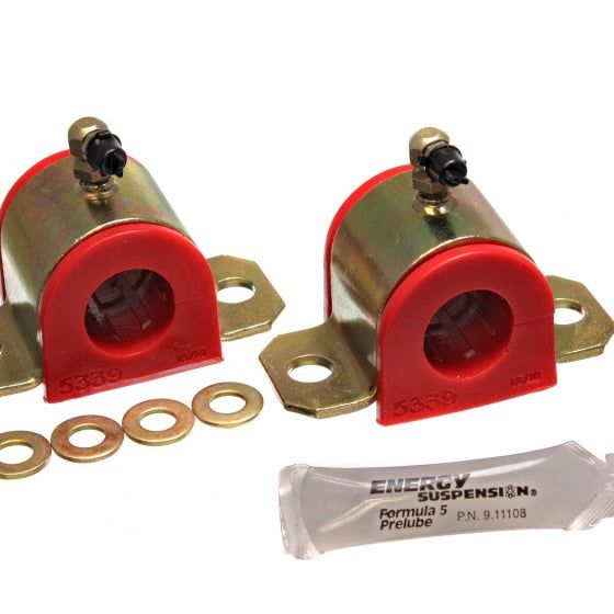 Energy Suspension 8.5128R - ENG8.5128R - Energy Suspension 03-06 Toyota Corolla/Matrix Red 24mm Front Sway Bar Bushing Set (Greaseable Frame - Shipped in Europe - Tuningsupply.com