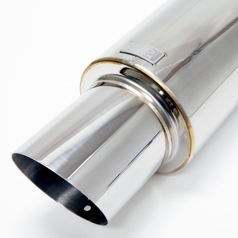 BLOX Racing BXEX-00100 - BLOBXEX-00100 - BLOX Racing 60.5mm Street Muffler - Angled Tip - Shipped in Europe - Tuningsupply.com