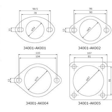 HKS 34001-AK004 - HKS34001-AK004 - HKS Gasket 75mm Universal EX (2pcs) - Shipped in Europe - Tuningsupply.com