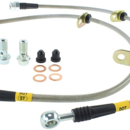 Stoptech 950.40504 - STO950.40504 - StopTech 90-93 Acura Integra / 90-91 Honda CRX Si Rear Disc Rear SS Brake Lines - Shipped in Europe - Tuningsupply.com