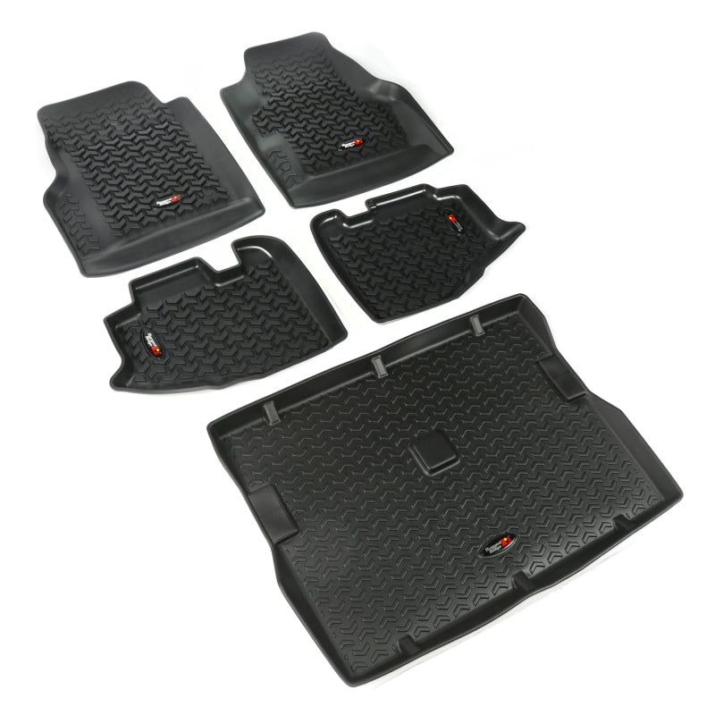 Rugged Ridge 12988.10 - RUG12988.10 - Rugged Ridge Floor Liner Front/Rear/Cargo Black 1997-2006 Jeep Wrangler TJ - Shipped in Europe - Tuningsupply.com