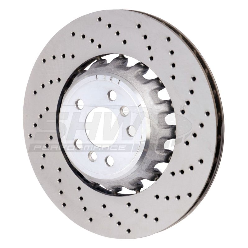 SHW Performance BRR43508 - SHWBRR43508 - SHW 2020 BMW X5 M 4.4L Right Rear Cross-Drilled Lightweight Brake Rotor (34208074286) - Shipped in Europe - Tuningsupply.com