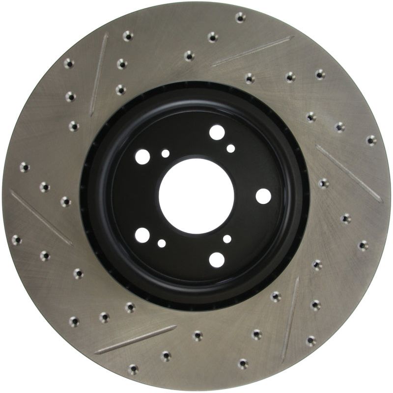 Stoptech 127.40062L - STO127.40062L - StopTech 04-08 Acura TL (Brembo Caliber) SportStop Slotted & Drilled Left Front Rotor - Shipped in Europe - Tuningsupply.com