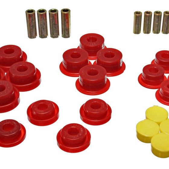 Energy Suspension 2.3106R - ENG2.3106R - Energy Suspension 97-06 Jeep Wrangler TJ/YJ Red Front Control Arm Bushings (Must reuse OEM Outer She - Shipped in Europe - Tuningsupply.com