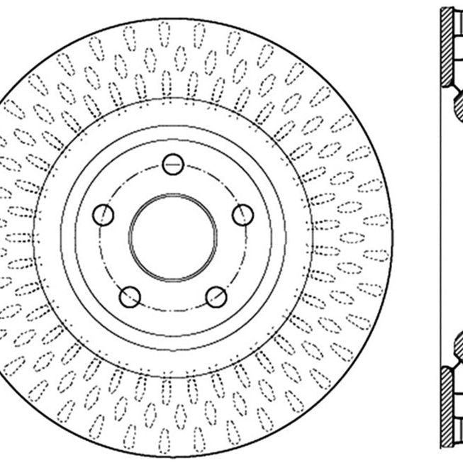 Stoptech 126.58010SL - STO126.58010SL - StopTech 12-18 Jeep Grand Cherokee SRT8 (380mm Front Disc) Front Left Slotted Sport Brake Rotor - Shipped in Europe - Tuningsupply.com