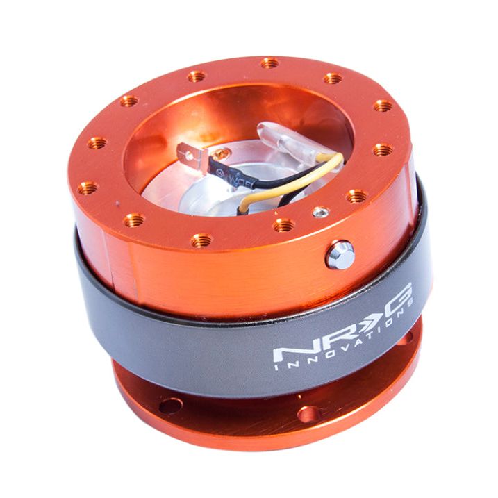 NRG SRK-200OR - NRGSRK-200OR - NRG Quick Release Gen 2.0 - Orange Body / Titanium Chrome Ring - Shipped in Europe - Tuningsupply.com
