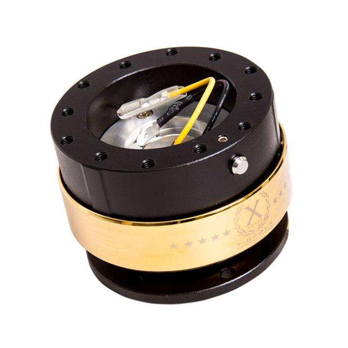 NRG SRK-200BK-CG - NRGSRK-200BK-CG - NRG Quick Release Gen 2.0 - Black Body / Chrome Gold Ring - Shipped in Europe - Tuningsupply.com