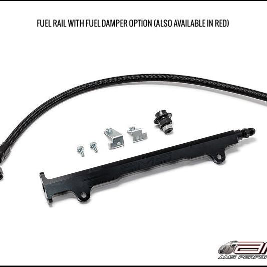 AMS AMS.04.07.0006-2 - AMSAMS.04.07.0006-2 - AMS Performance 08-15 Mitsubishi EVO X CNC Machined Aluminum Fuel Rail w/Pulsation Dampener - Black - Shipped in Europe - Tuningsupply.com