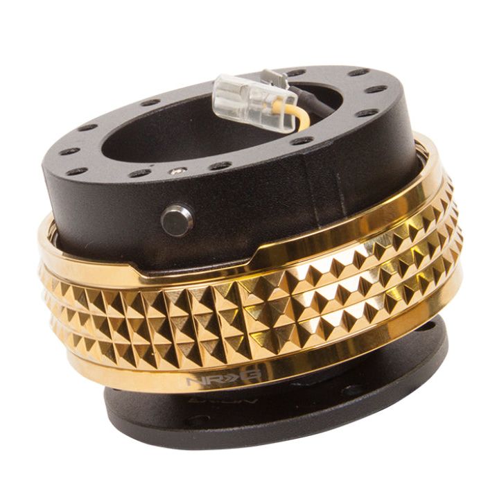 NRG SRK-210BK/CG - NRGSRK-210BK/CG - NRG Quick Release Kit - Pyramid Edition - Black Body / Chrome Gold Pyramid Ring - Shipped in Europe - Tuningsupply.com