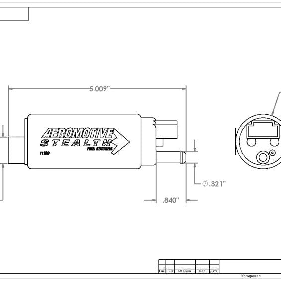 Aeromotive 11569 - AER11569 - Aeromotive 340 Series Stealth In-Tank E85 Fuel Pump - Center Inlet - Offset (GM applications) - Shipped in Europe - Tuningsupply.com