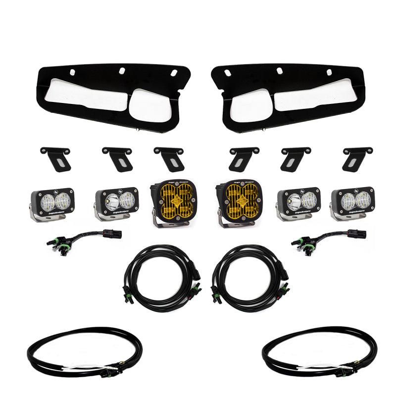 Baja Designs 447762UP - BAJ447762UP - Baja Designs 2021+ Ford Bronco Amber SAE Fog Pocket Kit w/Upfitter - Shipped in Europe - Tuningsupply.com
