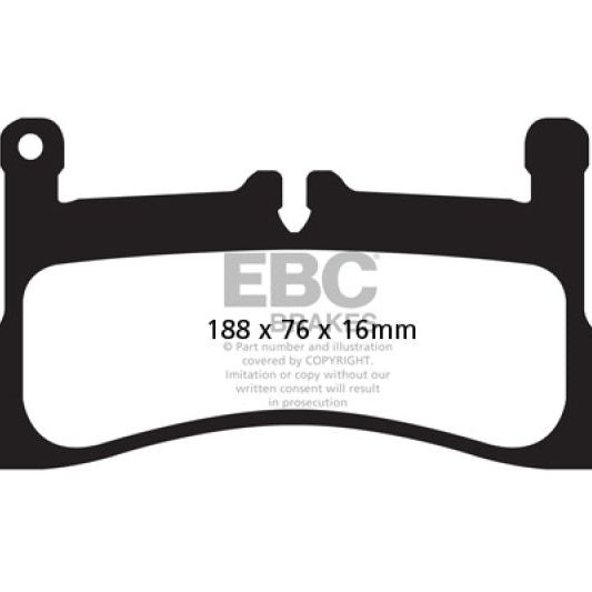 EBC DP32098C - EBCDP32098C - EBC 12-15 Porsche 911 (991) (Cast Iron Rotor only) 3.4 Carrera Redstuff Rear Brake Pads - Shipped in Europe - Tuningsupply.com