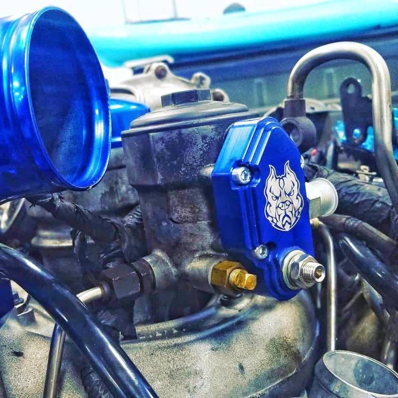 Sinister Diesel SD-FUELBLK-6.0-ADJ - SINSD-FUELBLK-6.0-ADJ - Sinister Diesel 03-07 Ford Powerstroke 6.0L Blue Spring Kit with Adjustable Billet Spring Housing - Shipped in Europe - Tuningsupply.com