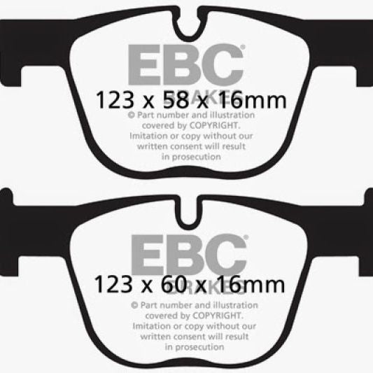 EBC DP42131R - EBCDP42131R - EBC 12+ BMW 335 3.0 Turbo (F30) Yellowstuff Rear Brake Pads - Shipped in Europe - Tuningsupply.com